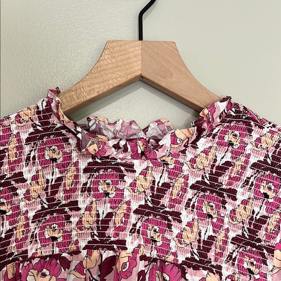 J. Crew Made with Liberty Fabric Floral Pink and White Blouse Womens Small - Picture 2 of 10